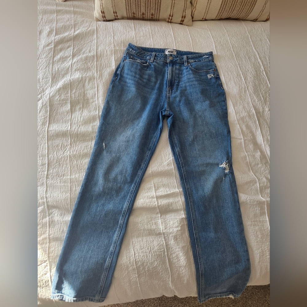 PAIGE Vintage Blue Straight Leg Jeans